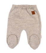 Pletená sada pre bábätko s jemným prúžkom 3dielna lux béžová - biela Baby Nellys