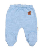 Pletená sada pre bábätko s jemným prúžkom 3dielna lux modrá - biela Baby Nellys