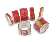Vianočná ozdobná lepiaca páska sada Washi