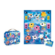 Puzzle v kufríku Jednorožec na koncerte 24 ks Janod