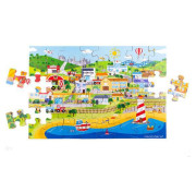 Bigjigs Toys Podlahové puzzle Mesto 48 dielikov