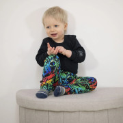 Detské legíny Street graffiti - čierne Esito