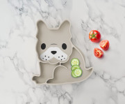 Silikónový delený tanierik s prísavkou Luxe Melii