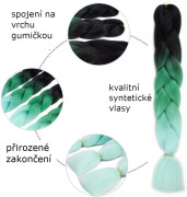 Pletený vrkôčik Jumbo 60 cm FunCo