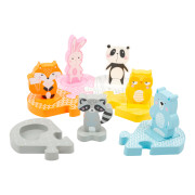 Drevené vkladacie puzzle zvieratká small foot