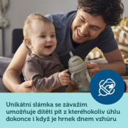 Nevylievací hrnček so slamkou a závažím Exotic Animals 270 ml