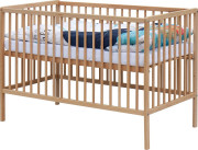 Detská postieľka prírodná s kompletnou výbavou 120 x 60 cm Pánovi Scarlett