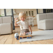 Kamión s autami - drevená skladačka 12 dielov Cubika