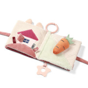 Senzorická látková knižka Rabbit Karo pre bábätká BabyOno