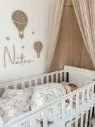 Detské obliečky do postieľky 100 x 135 cm bavlnený satén Husi Infantilo