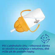 Hrnček nevylievací so slamkou a závažím BabiesBoo 270 ml Gepard Canpol babies