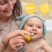 Silikónová zubná kefka 3 v 1 Badabulle