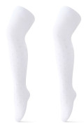 Detské bavlnené ažurové pančuchy biele Be Snazzy