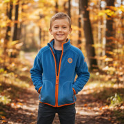 Mikina chlapčenská chlpatá so stojačikom modrá Pidilidi