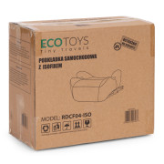 Detský podsedák do auta ISOFIX i-Size s držiakom na nápoje, pre výšku 125–150 cm šedý