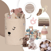 Kôš na hračky Premium Bouclé so šnúrkou 43 l Sipo