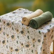 Prikrývka bambusová mušelínová 2 ks 120 x 120 cm Misty Petite&Mars