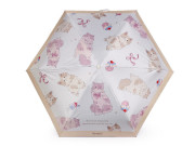 Detský skladací mini dáždnik mačka s rukoväťou labka