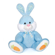 Plyšový králik sediaci modrý/ružový 70 cm