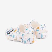 Detské nazúvaky clogsy Little Frog Biele Airoplane Coqui