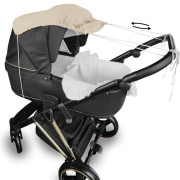 Mušelínová slnečná strieška na kočík Nature Baby Nellys