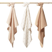 Mušelínové - super mäkké plienky, 3 ks 70x70 cm Hnedá/Béžová