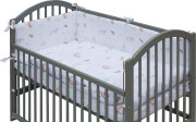 Detská postieľka s kompletnou výbavou 120 x 60 cm sivá Monta Scarlett