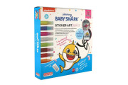 Okenné samolepky a omaľovánky Baby Shark s farbami