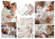 Mušelínové - super mäkké plienky, 3 ks 70x70 cm Púdrová Baby Ono