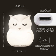 Silikónová LED nočná lampička veľ. M Zopa