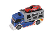 Auto kamión prepravník + plastové auto 15 cm na voľný chod
