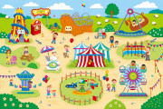 Veľké podlahové puzzle - Zábavný park
