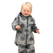 Detská softshellová bunda Duo Dino dobrodruh - šedá Esito