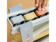 Závodná dráha s autíčkami drevená Blue Little Dutch