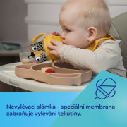 Hrnček nevylievací so slamkou a závažím BabiesBoo 270 ml Gepard Canpol babies