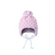 Detská zimná čiapka Minky Teddy ružová