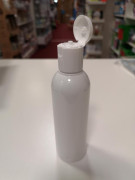 Plastová fľaštička s odklápacím uzáverom biela, 200 ml