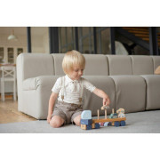 Kamión s autami - drevená skladačka 12 dielov Cubika