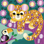 My arts&crafts Mini Trblietavé okrúhle nálepky Tiger a kamaráti od 3 rokov Janod