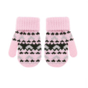 Zimné žakárové rukavice palcové 9 - 11 rokov