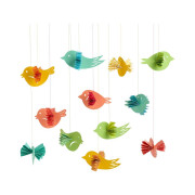 Kreatívna sada Prvé skladanie Vtáčiky závesné Craft Kit Haba