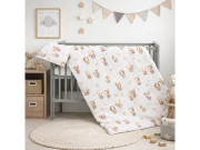 2dielne obliečky do postieľky Zajačik 100 x 135 cm šedé Scarlett