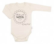 Súpravička do pôrodnice 5D Made with love béžová, cappuccino Baby Nellys