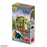 Puzzle Dinosaury 60 dielikov+figúrka v krabičke