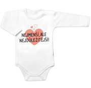 Body dlhý rukáv, Najmenšie, ale najdôležitejšie Baby Nellys, biele