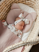 Waflová letná súprava vankúšika s prikrývkou Ružová Infantilo