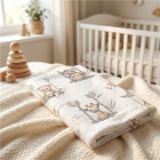Flanelová plienka s potlačou ZOO beige New Baby