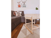 Hojdací stojan na Mojžišov košík pre bábätko RockingBaby transparent bezfarebný lak 2.AKOSŤ