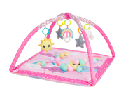 Hracia deka s hrazdou a loptičkami Pink Sky KikkaBoo
