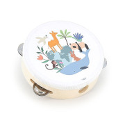 Drevená tamburína Zvieratá sveta Sarah Betz Vilac